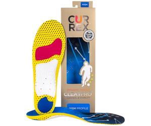 CURREX CleatPro - Plantillas deportivas para botas de fútbol y zapatillas de deportes de campo, inserciones estabilizadoras, reducen la fatiga y previenen lesiones, unisex e infantil, arco alto, XS