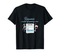 Currículum Maestro de la Apertura del Vino Humor Adulto Divertido Camiseta