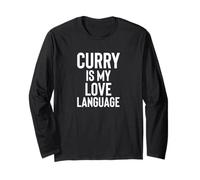 Curry is My Love Language Fun Food Design for Men Women Manga Larga