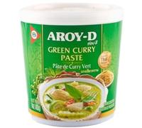 Curry Verde 30% en pasta, Curry Aroy-D, Pasta curry de Tailandia, Elaborado con chiles verdes, hierba de limón, ajo, galanga, lima kaffir y especias, Contiene 1 unidad de 400 gr