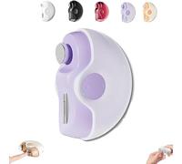 Currymessi Cortaúñas automático 2 en 1, cortaúñas eléctrico Sciasi, 2 velocidades con almacenamiento de clip de uñas y luz LCD, cortaúñas automático recargable USB for personas mayores(Purple)