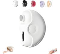 Currymessi Cortaúñas automático 2 en 1, cortaúñas eléctrico Sciasi, 2 velocidades con almacenamiento de clip de uñas y luz LCD, cortaúñas automático recargable USB for personas mayores(White)