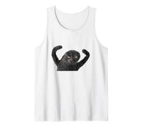 Cursed Cat Meme Dank Meme Cursed Angry Weird Cat Meme Camiseta sin Mangas