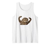 Cursed Cat Meme Dank Meme Cursed Angry Weird Cat Meme Camiseta sin Mangas