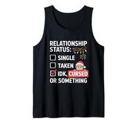 Cursed Christmas Relationship Status Holiday Sarcastic Elf Camiseta sin Mangas