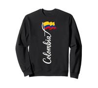 Cursiva Colombia caligrafía con Bandera ondeando Sudadera