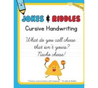 Cursive Handwriting Jokes & Riddles Workbook for Kids: 70 Funny Jokes to Trace and Copy | Grades 3-5