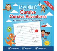 Cursive Handwriting Workbook For Kids Ages 3-6: A-Z Letter Tracing, Upper & Lowercase, Simple Words & Illustrations: Fun and Easy Tracing Practice for ... - 26 Letters with Related Words (A to Z)