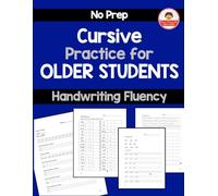 Cursive Practice for Older Students