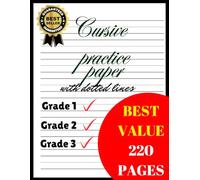 Cursive Practice Paper: Lined Paper for Cursive Practice Writing ( Cursive handwriting paper for kids)