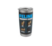 Curso de obediencia felina Entrenamiento de gatos divertidos Vaso térmico de acero inoxidable de doble pared