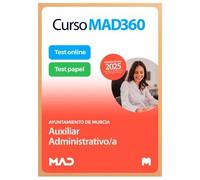 Curso MAD360 (30 días renovable) Auxiliar Administrativo/a + Libros Papel Ayuntamiento de Murcia