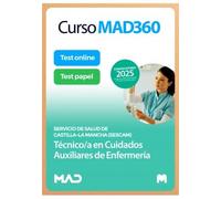 Curso MAD360 (30 días renovable) Técnico/a en Cuidados Auxiliares de Enfermería + Libros papel Servicio de Salud de Castilla-La Mancha (SESCAM)