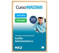 Curso MAD360 Oposiciones Auxiliar Administrativo/a + Temario Papel + Test Papel y Online Comunidad Autónoma de Aragón