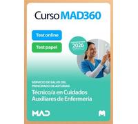 Curso MAD360 Técnico en Cuidados Auxiliares de Enfermería Servicio de Salud del Principado de Asturias (SESPA) + Libros Papel