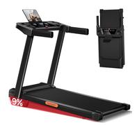 CURSOR Cinta de Correr Plegable con Inclinación 9%, Cinta de Andar Plegable 12KM/H,Caminadora Electrica para Casa Equipado con un Motor de 3,0 CV y Pantalla LED,Máximo 136KG