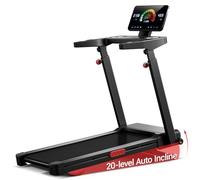 CURSOR Cinta de Correr Plegable con Inclinación Automática 20%, 14 KM/H Caminadora Eléctrica con Consola Ajustable en 4 Niveles,3,5 CV Cinta de Andar con Pantalla LED, 180KG，Casa y Oficina