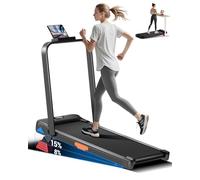 CURSOR Cinta de Correr Plegable Inclinable 12KM/H, Walking Pad Inclinable 3 en 1 con Motor Silencioso Mejorado 2.5HP, Capacidad de Carga Máxima 136KG