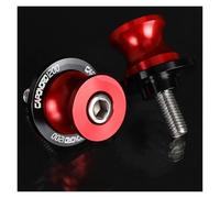 Cursores de Caballete Trasero Moto en Aluminio PARA CAPONORD1200 2002-2025 Tornillos De 6Mm Para El Soporte Del Deslizador De Bobinas Del Basculante(6MM Red LOGO)