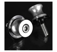 Cursores de Caballete Trasero Moto en Aluminio PARA CAPONORD1200 2002-2025 Tornillos De 6Mm Para El Soporte Del Deslizador De Bobinas Del Basculante(6MM Silver LOGO)