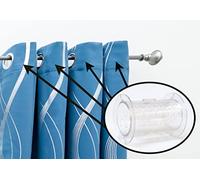 Curtain, Espaciadores de Cortina de plástico Transparente con función de Cierre, Accesorios Que mejoran la decoración del hogar, Grandes, 8 Unidades