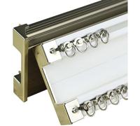 Curtain Track Aluminum Alloy Sliding Curtain Rail, Heavy Duty Ceiling Mount Curtain Rod/Pole System with Mute Rollers, Wall Divider Curtain For Room Divider(White,390CM (12.8FT))