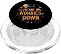 Curtain Up Worries Down Theater Acting Musical PopSockets PopGrip para MagSafe