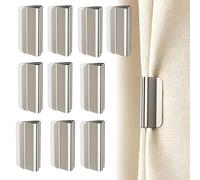 Curtains Magnets Clips -10 Pieces Stainless Steel Magnetic Detachable Clips