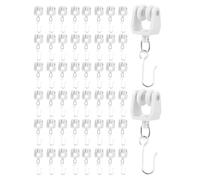 Curtains Track Hooks - Heavy-Duty Flexible & Quiet | Curtain Track Rollers for Kitchen, Bathroom, Bedroom, Living Room, Hotel, Apartment, Shower, Smooth Glide & Reliable
