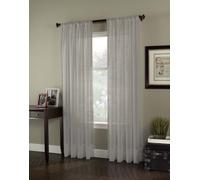 Curtainworks Soho Cortina Panel de Pura Cortina, Plateado, 59 by 95 Inches