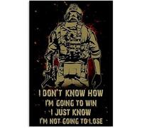 Curteny Placa de metal vintage para decoración de pared, con texto en inglés "I Don't Know How I'm Going to Win", pintura de hierro, póster de decoración de pared, arte de pared, letrero nostálgico
