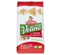 Curtiriso Le Veline Snack ai Legumi Scrokkinati Biologico - Bocadillos orgánicos con legumbres, 80 g