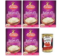 Curtiriso Riso Basmati, aroma oriental, ideal para platos con carne, pescado y verduras, tiempo de cocción de 10 minutos, paquete de 1 kg + lata italiana gourmet Polpa di Pomodoro de 400 g