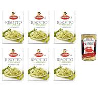 Curtiriso Risotto Agli Asparagi Spargelrisotto está listo en 8 minutos, 6 x 175 gr + Polpa italiana gourmet 400 g