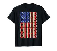 Curtis Nombre Niño Hombres Bandera Americana Estilo Vintage USA Camiseta gráfica económica