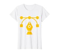 Curva Bezier - Curva paramétrica - Gráfico por Ordenador Camiseta gráfica económica, Mujer, Blanco, M