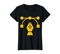 Curva Bezier - Curva paramétrica - Gráfico por Ordenador Camiseta gráfica económica, Mujer, Negro, XS