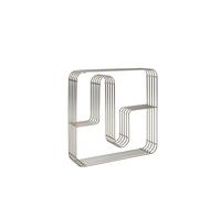 CURVA Estante Expositor Cuadrado Plata