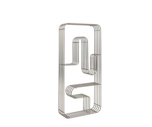 CURVA Estante Expositor Rectangular Plata