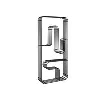 AYTM Estante de pared rectangular Curva Negro