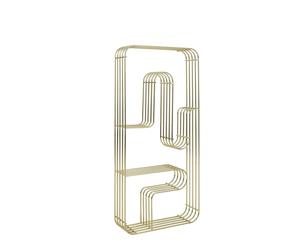 CURVA Estantería Expositora Rectangular Oro