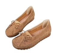 Curvahouse Orthopedic Leather Shoes,Curvahouse Orthopedic Shoes,Breathable Lightweight Anti-Slip,for Women (Khaki,33 1/9)