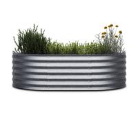 Curvbox 150x60x43 cm Cama de Jardín elevada Plata