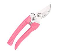 Curve - Tijera de jardinería con hoja de acero inoxidable afilada para cortar flores, recortar plantas de patio, floristería, flores, rosas, hierbas, bonsáis y recolección de frutas (mango rosa)