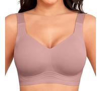 Curvebaby - Brasier para mujer, cómodo, sin varillas, cobertura completa, suavizante, 2.0, para comodidad durante todo el día, Morado (, XL