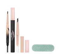 Curved Eyebrow, Pen Waterproof, Adorable Smudgeproofs 4-Prong Fork Tips Brow Applicator, Forks Tip Liquid Eyebrow Pencil for Full Brows, Long Lasting Smudgeproof Makeup Tool