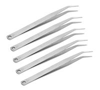 Curved Sewing Tweezers 5 Pack | Stainless Steel Fine Tip for Smoothing Seams & Fabrics | Sewing Machine Accessories for Quilting/Embroidery/Crafts | Lightweight & Sturdy