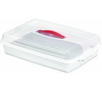 Curver 175245 - Caja para Transportar Tartas, Color Blanco y Transparente
