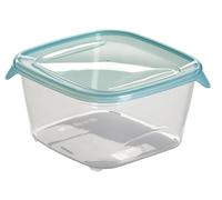 Curver 180507 Fresh' N Go Caja hermética de conservación Cuadrado Polipropileno Transparente/Azul, Polipropileno, Transparente y Azul, 1,2L