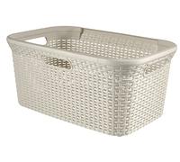 CURVER 187492 - Cesta Natural Style, Blanco, 59.2x38x27 cm/ 57.2x36x25 cm